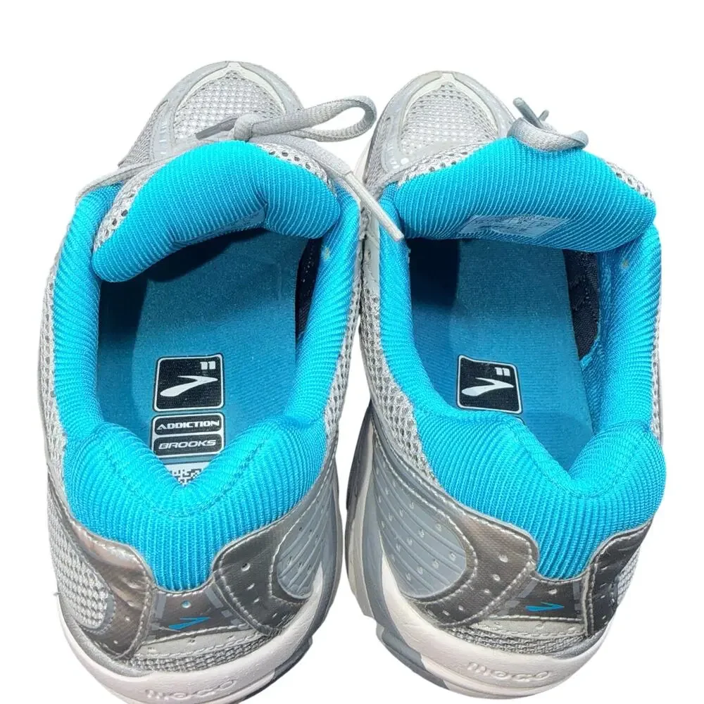 Brooks Addiction Walker Running Shoes Gray Blue Wide D Women’s Size 10